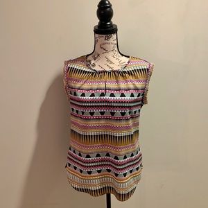 Colorful Patterned Sleeveless / Tank Top (Small)